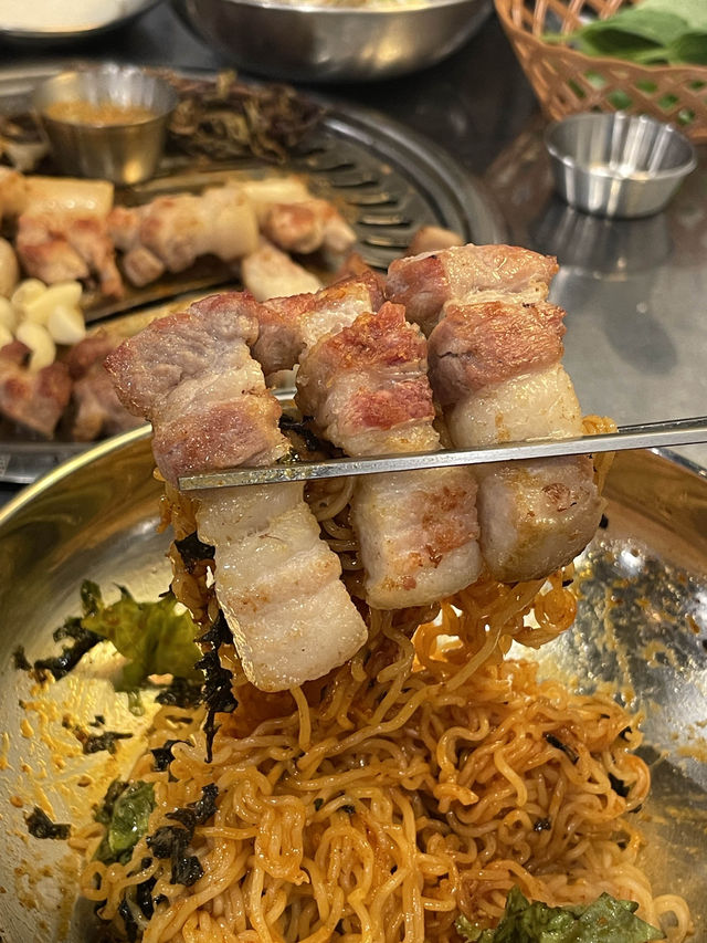 🥓노포 감성! 삼겹&목살 열무국수 비빔면 존맛인 곳💖