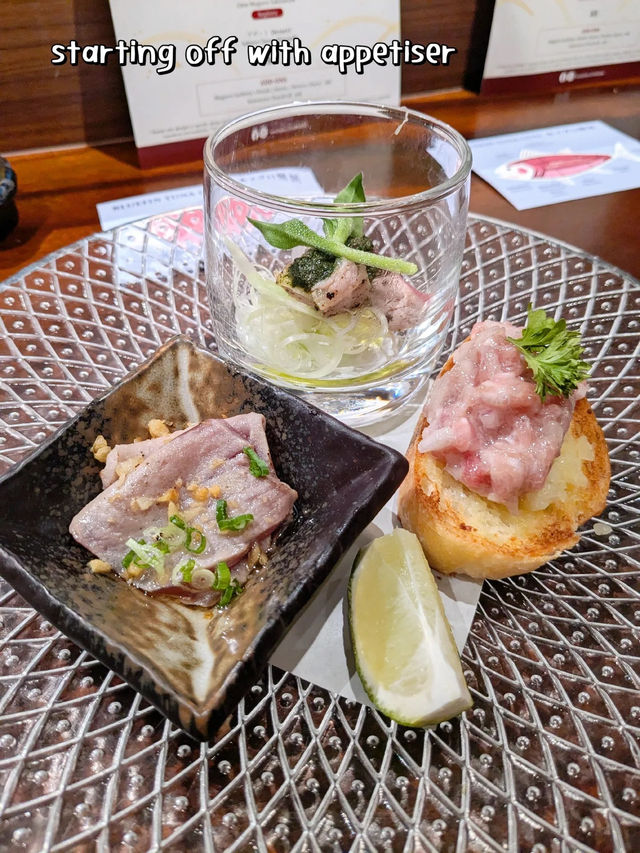 7 course omakase at $88‼️with tuna cutting show 🥩🔪