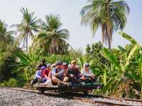 Bamboo train รถไฟไม้ไผ่ ที่พระตะบอง
