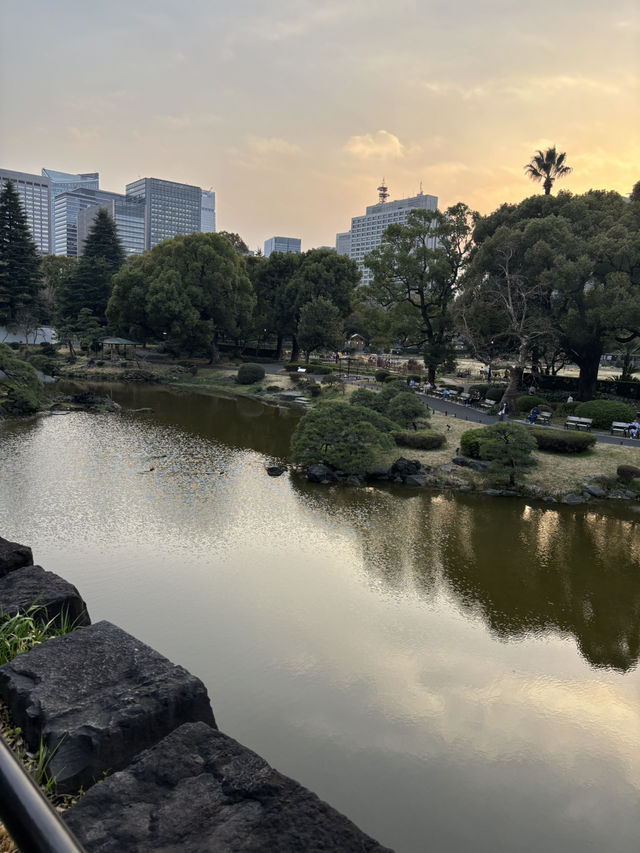 【黄昏時の日比谷公園と日比谷松本楼を歩いて】
