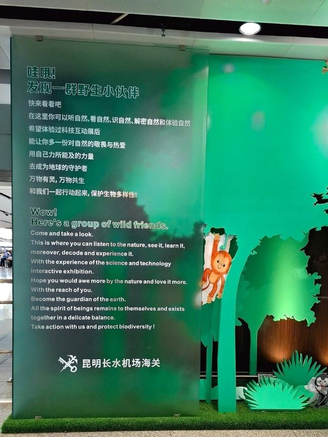 A NATURE MESSAGE FOR EVERY TRAVELLER IN KUNMING CHANGSHUI AIRPORT