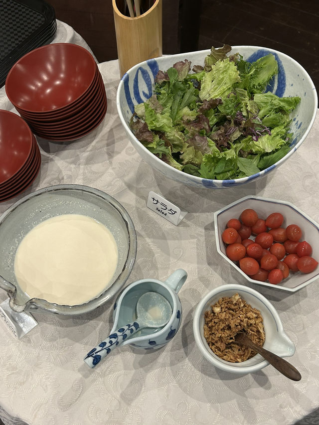 【大分県・日田】山荘天水の朝ごはんと家族風呂かま湯