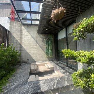 대만 - 야외 작은 발코니 + 온천 풀을 갖춘 호텔