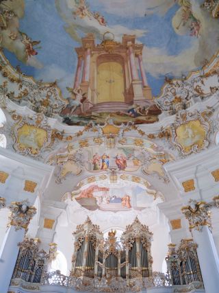 This German countryside church is breathtakingly beautiful.