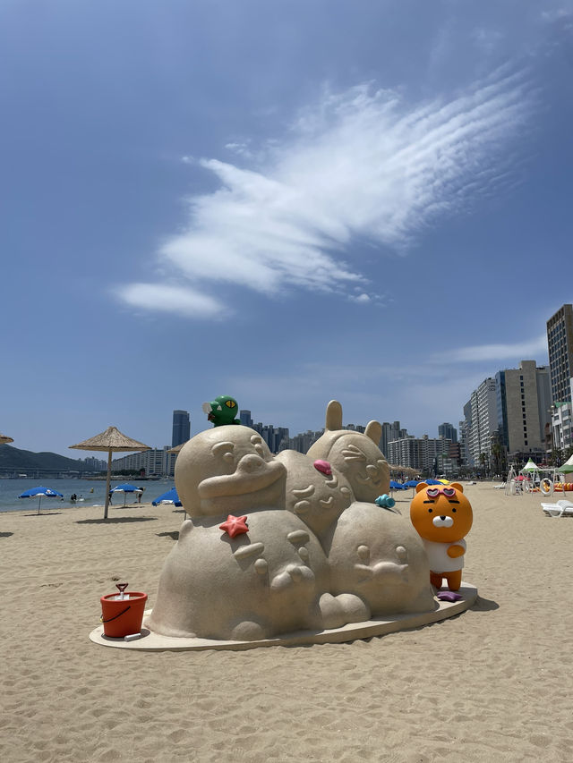 광안리 바닷가에서 만난 라이언과 춘식이🐻 포토존 후기