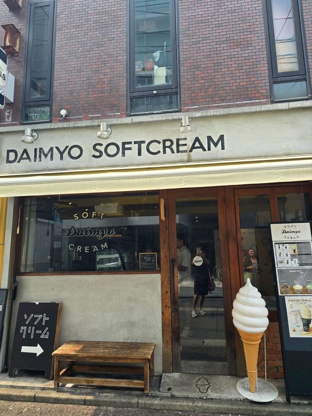 후쿠오카여행 아이스크림 맛집 大名ソフトクリーム 大名店