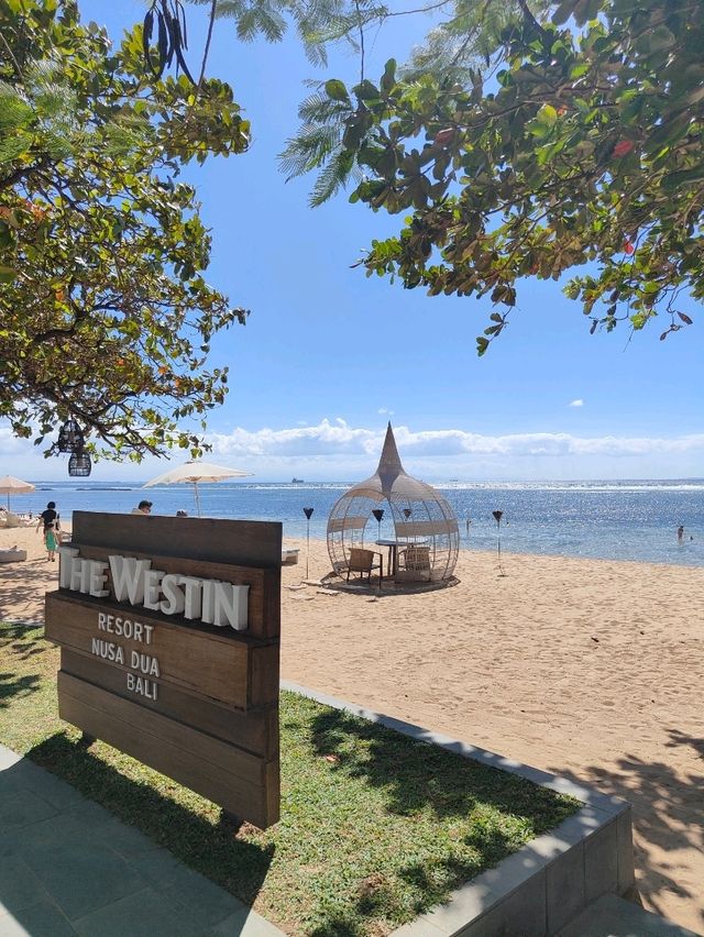 🌊 Tranquility in Layers: The Private Beach of Westin Nusa Dua 🐚