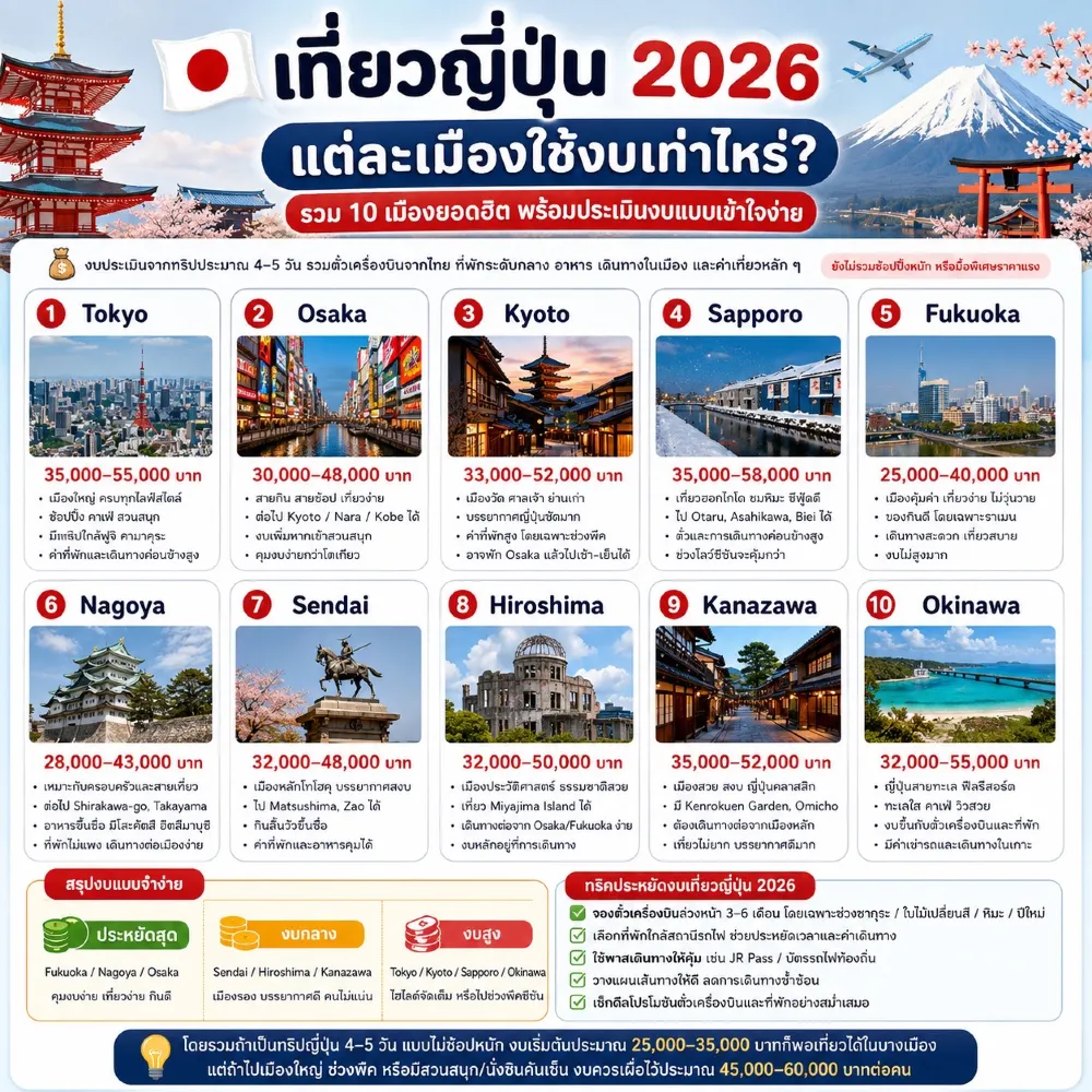 2026年の日本旅行、各都市の予算はいくら？ 。