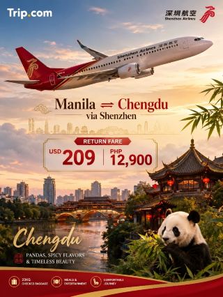 🇵🇭 Manila — Chengdu 🇨🇳 | A US$209 Gateway to Pandas, Sichuan & Western China ✈️