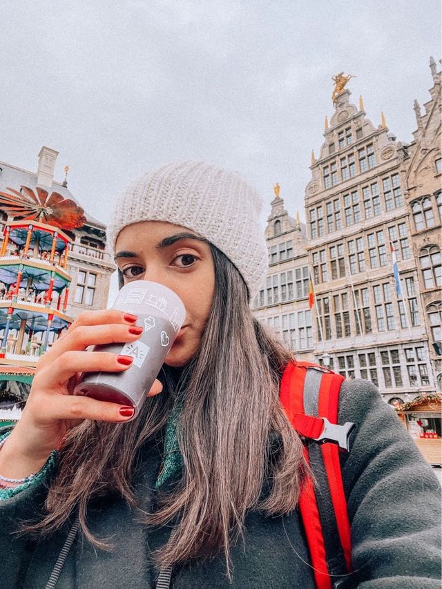 First time trying Glühwein in Belgium🍷