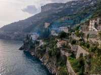 Walking from Minori to Amalfi along the coast 