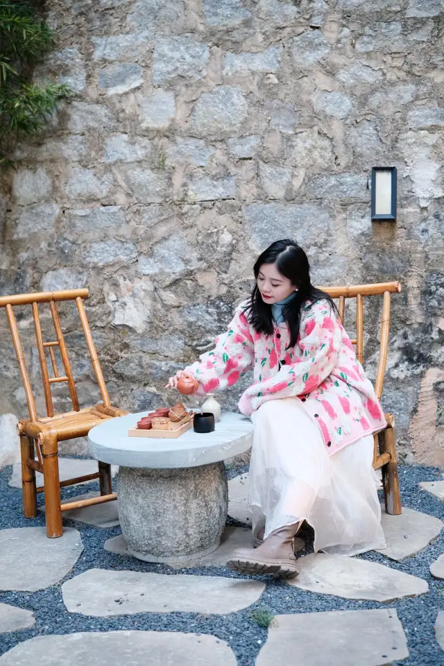 Nhà nghỉ Dali Fairy | Cảm giác thư giãn khi uống trà trong sân nhà Trung Hoa
