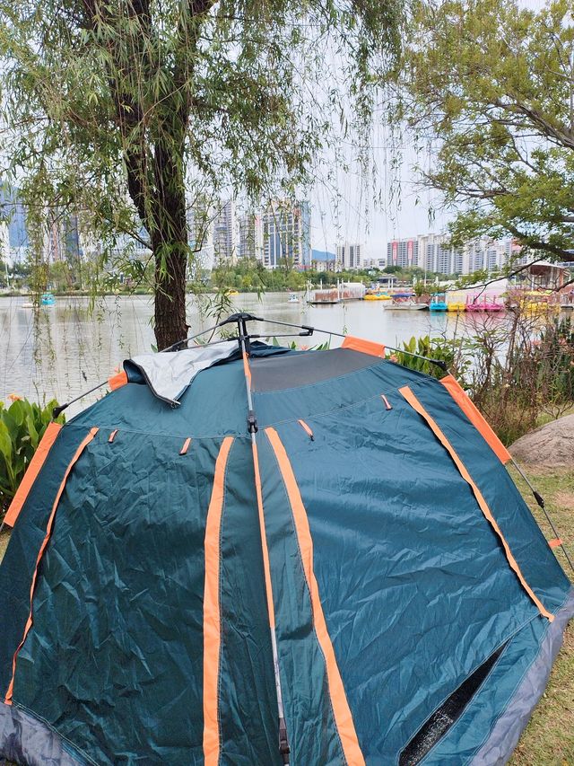 福州晉安湖公園露營野餐的好地方～