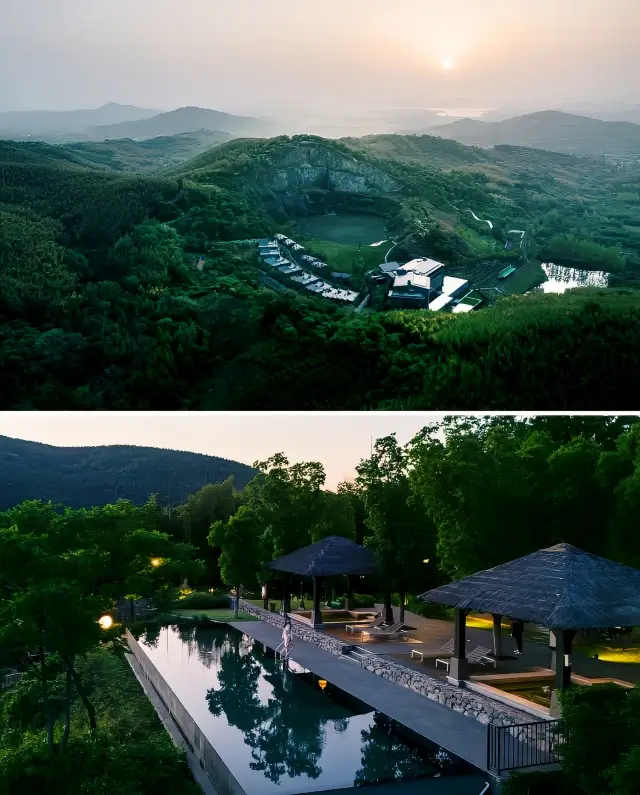 리양에 위치한 디자인이 뛰어난 절벽 온천 호텔.