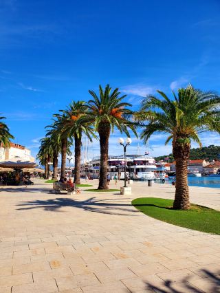 Trogir's old town and promenade.