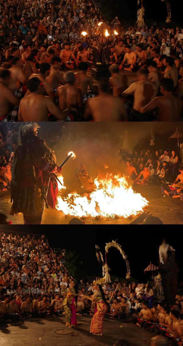 Watching a Fire Dance at Uluwatu Temple