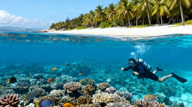 蜈支洲島潛水探秘珊瑚迷境