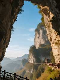 天門山冬日雪景!親子選B線輕鬆玩遍仙境~