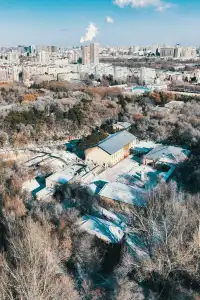 長春水文化生態園丨雪覆紅磚 水墨冬韻