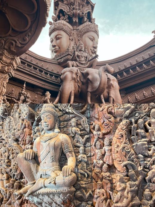 19世紀　タイ　ビルマ 寺院の装飾 2 ナーガ　木彫　アンティーク この穴場の神秘的な寺院が、この旅を一気に神話級にする全木彫刻で釘