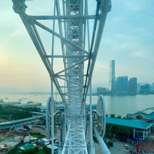 Ferris wheel adventures at sunset, best bet yet! 🌇🎡