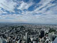 東京涉谷sky景觀台 這邊真的要大推一下！這邊可以俯瞰全東京市區盡收眼底！有樓下玻璃景觀台也有樓上露天景觀