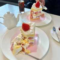 Double Strawberry Shortcake at Takano Fruit Parlor, Shinjuku