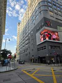 มุมถนนย่าน Victoria Harbour Hong Kong