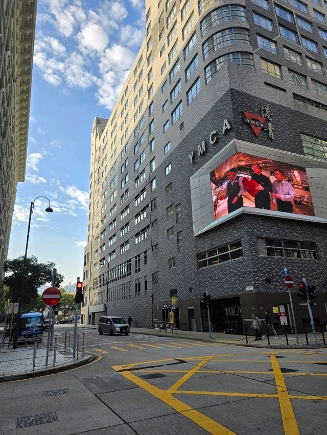 มุมถนนย่าน Victoria Harbour Hong Kong