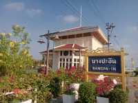 นั่งรถไฟ🚂เที่ยวบางปะอิน