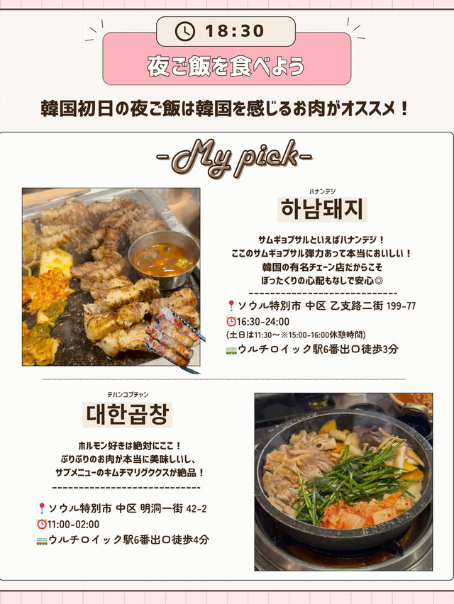 🇰🇷明洞で過ごす！渡韓初日タイムスケジュール