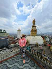 Monkey Temple, The Giant Dome famous stupa in Kathmandu