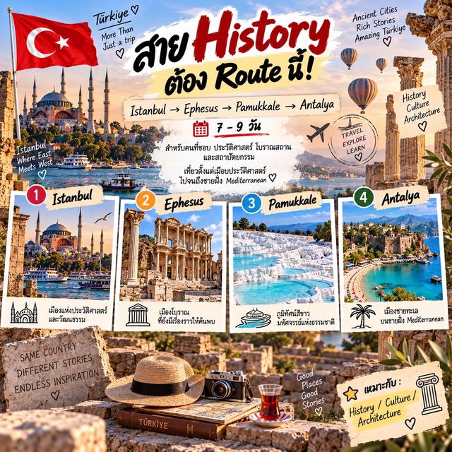 🇹🇷 เที่ยวตุรกีครั้งแรก ไป Route ไหนดี?