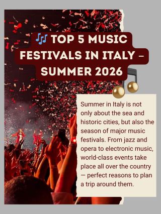 🎶 イタリアの音楽フェスティバル トップ5 – 2026年夏