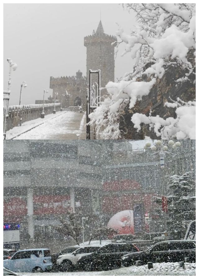 有被威海的雪景震撼到~