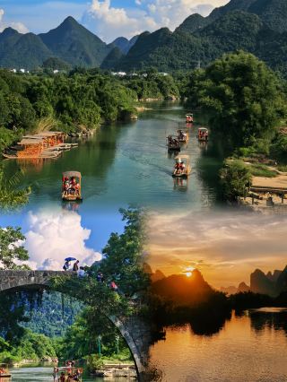 I declare! The landscape under the sunset in Guilin is the ceiling of romance on earth!