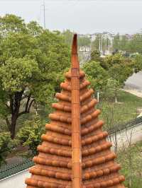 在洪湖知名的東林古寺打卡。