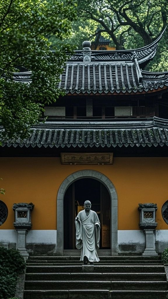 晨光中式建築絕景
