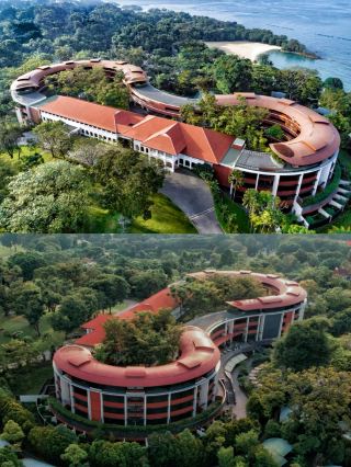 Capella Singapore Hotel offers a tranquil estate life surrounded by tropical rainforest