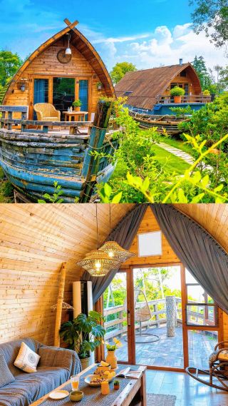 晴空下的江南小屋