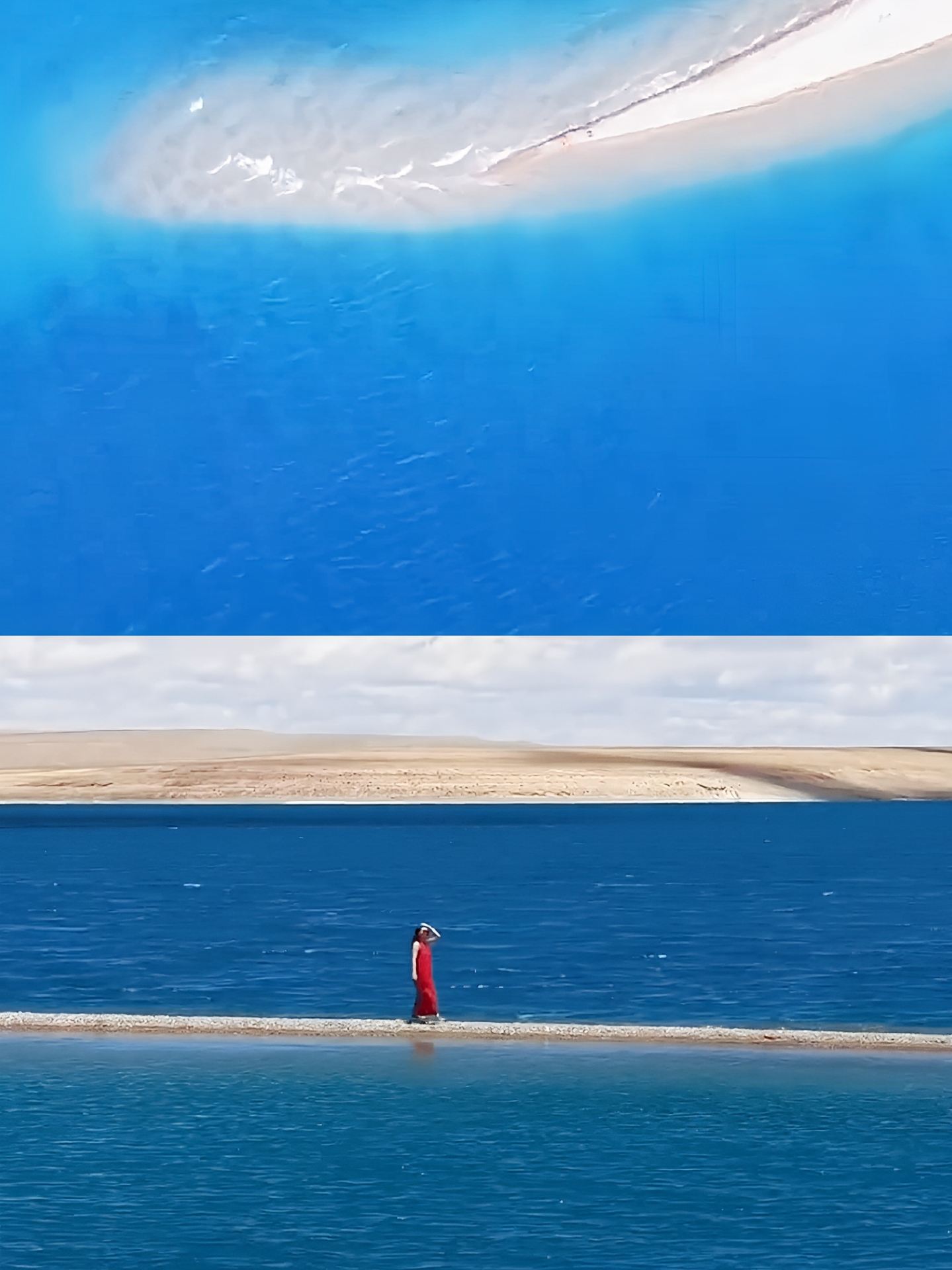 阿里中線藏著小眾神景！狹長山脊直插進湛藍湖泊