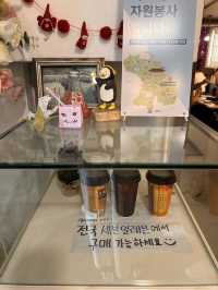 韓国【江陵】美味しいとうもろこしラテ🌽が飲めるカフェ