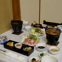 日本住宿篇，豬肉涮涮鍋晚餐