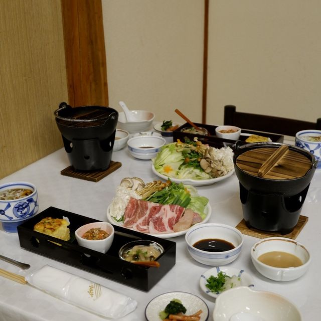 日本住宿篇，豬肉涮涮鍋晚餐