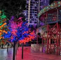 Colourful LED lights backdrop