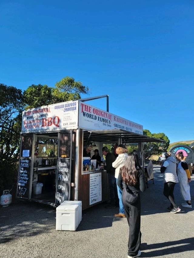 【紐西蘭南島】凱庫拉Kaikoura 真「路邊」攤 海鮮BBQ