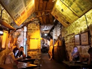 Slava Ukraini! Bunker-themed Bar.
