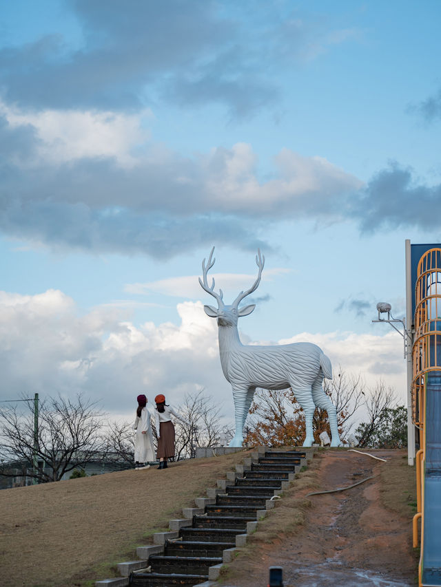 【福井】巨大な鹿のいる公園🦌🤍インパクト強いオブジェ！ 