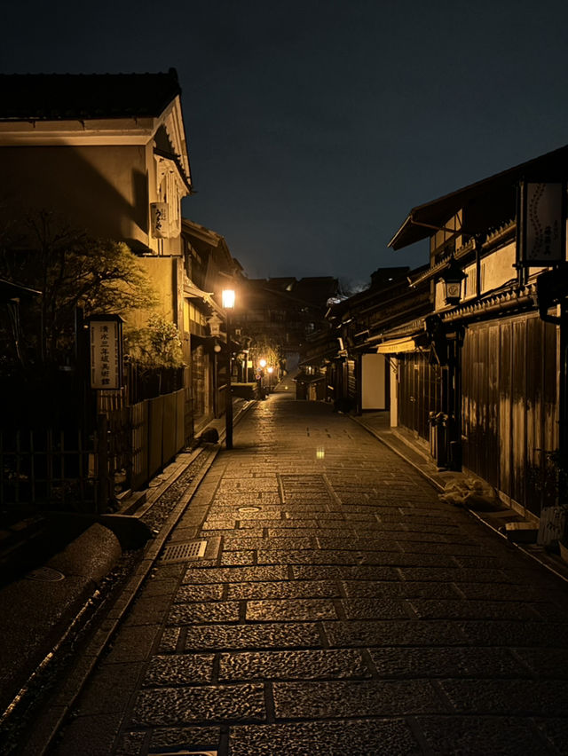 夜晚的清水寺遊記 沒有遊客的時光