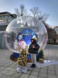 태백눈꽃축제가 열리는 태백의 중심지 황지연못